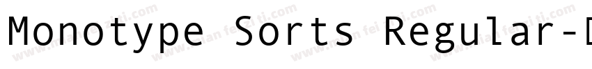 Monotype Sorts Regular字体转换